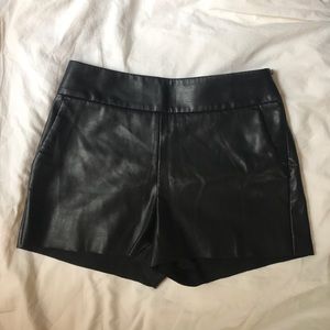 Express Faux Leather High Waisted Shorts